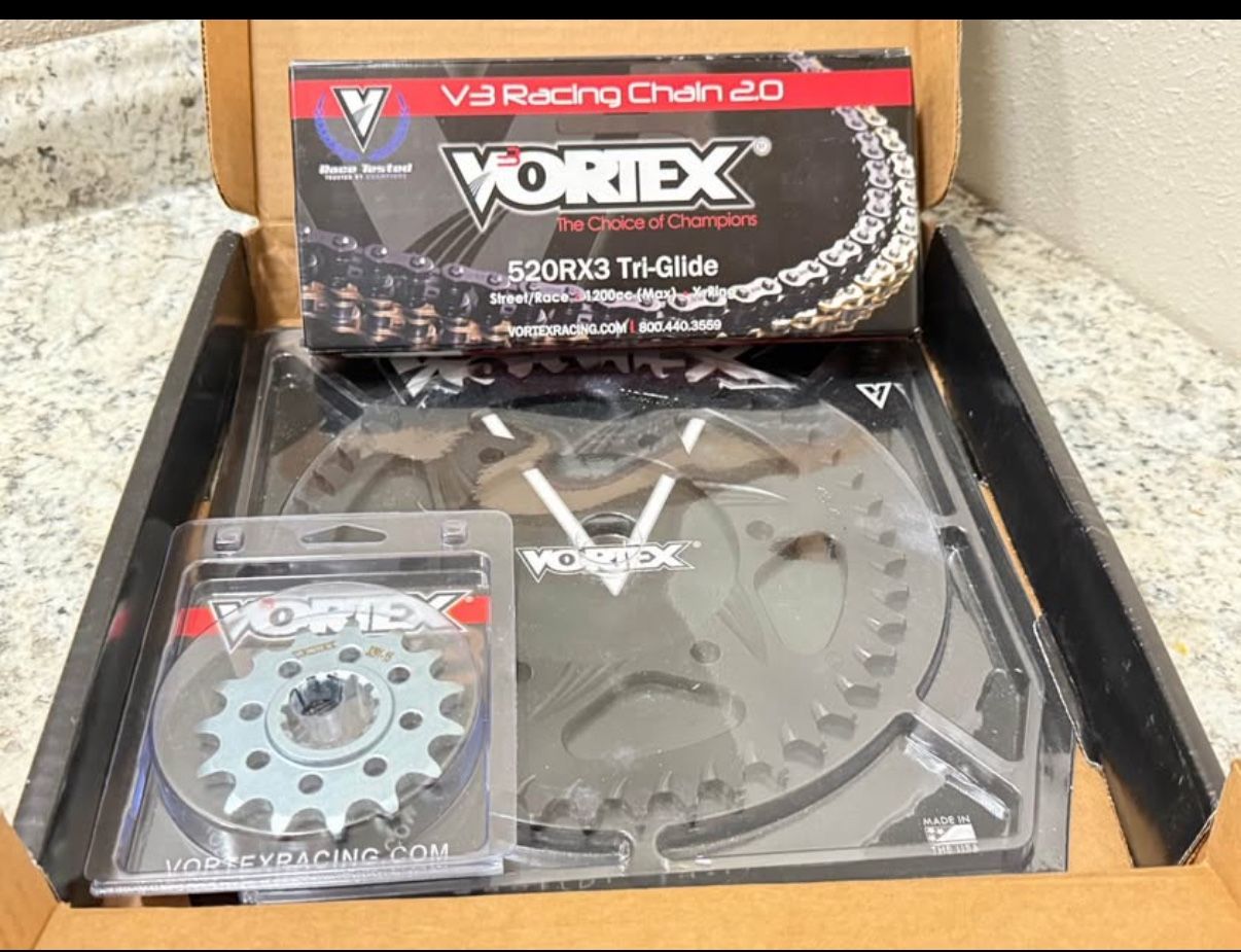 Vortex V3 HFR Quick Accel Chain And Sprocket Kit Yamaha FZ-10 / MT-10 2017-2025 SEALED!
