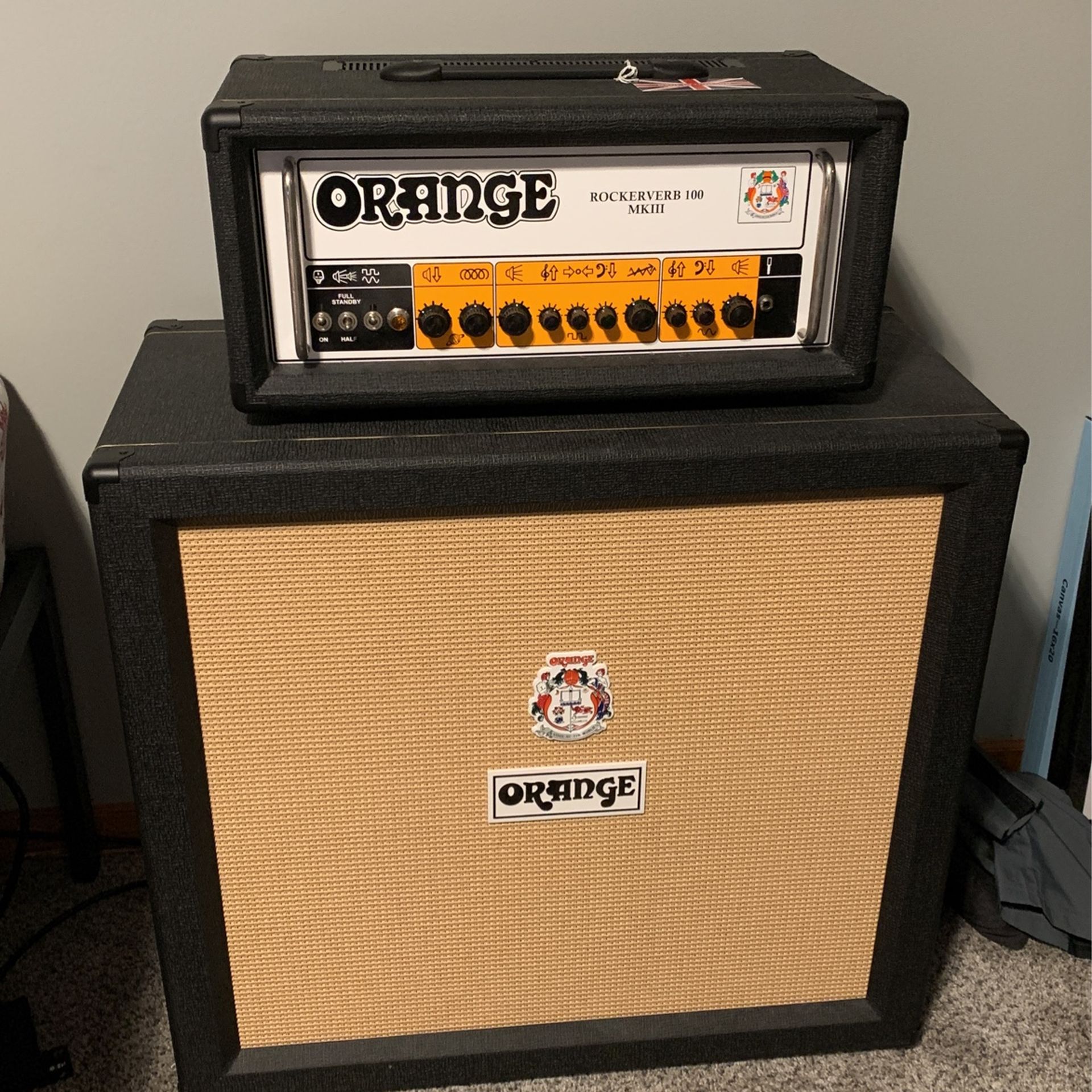 Orange Rockerverb 100 Amplifier And PPC 412 Cabinet