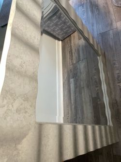 Silver wavy mirror