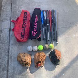 Wilson Gloves , Easton Bats And Bags 