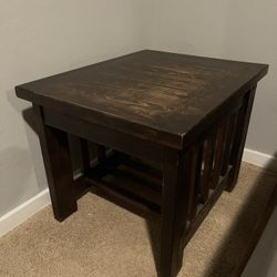 Wood End Table Bedside Table 
