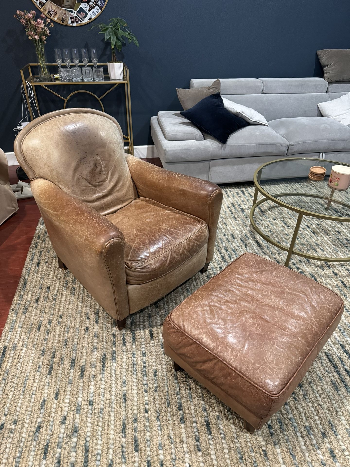 chair and ottoman