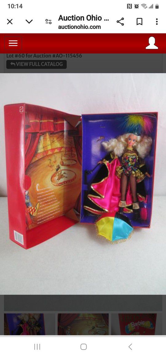 NRFB BARBIE FAO SCHWARZ CIRCUS STAR LIMITED EDITION #74(contact info removed)7 1994 - BOX 9+