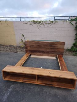 Custom king bed, excellent condition $750