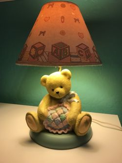 1995 Cherished Teddies Bear Lamp Collectible