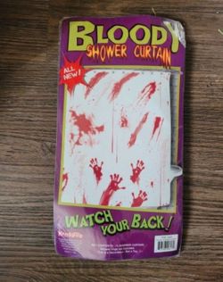 Bloody Shower Curtain Halloween Decoration