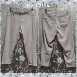 WOMENS PULL UP STRETCH JEANS SIZE 12/14 (READ)
