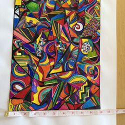 Wall Art - Abstract Handmade Drawing 13x10"