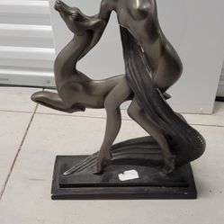 Sculpture- Woman And Deer