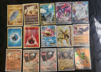 Pokemon Trading Card lot of 15! Hits. Holos. TCG. Mixed lot.