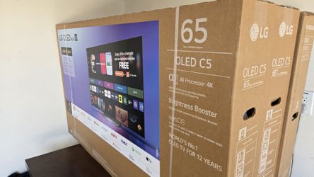 New 65 Inch Oled LG C5 Smart TV 4K UHD with 120 Hz refresh rate brand new in the box.