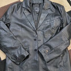 Tannery West Leather Coat, Mens (M)