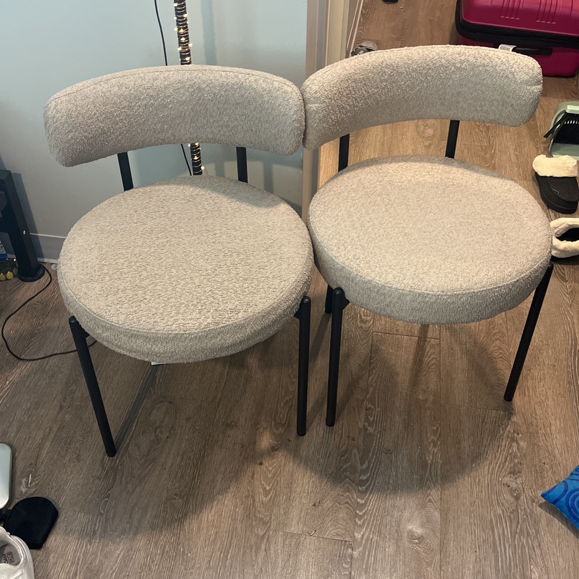 Camel Colored Dining Chair Duo