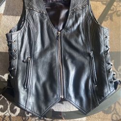 Women’s Large Leather Vest