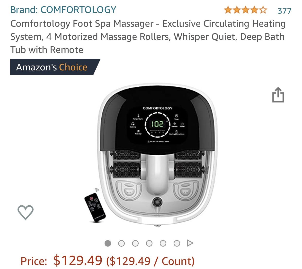 Comfortology Foot Spa Massager