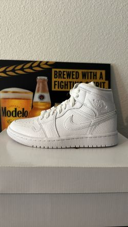 WMNS JORDAN 1 MID 'WHITE SNAKESKIN'