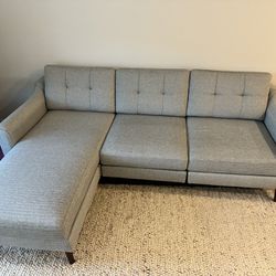 Burrow Nomad Sofa With Ottoman & Adjustable Chaise 