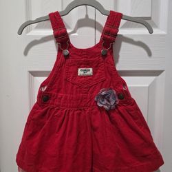 Red Baby Overalls Size 12months