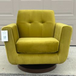 Joybird Hughes Swivel Chair -Royale Apple -Mid-Century -Retail $1,912- New