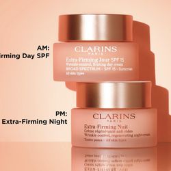 Clarins extra firming night day cream EACH $30 FIRM, some available AUTHENTIC