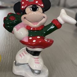 Minnie Mouse Glass Christmas Figurines 