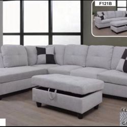 New Sectional And Ottoman 