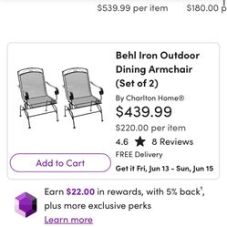 Antique Patio Wrought Iron Chairs
