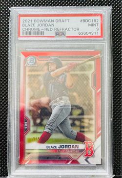 2021 Bowman Draft Blaze Jordan Chrome Red Refractor /5