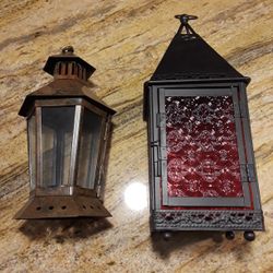 2  New Indoor/outdoor Lantern/votive-candle Holders - See Description And Photos