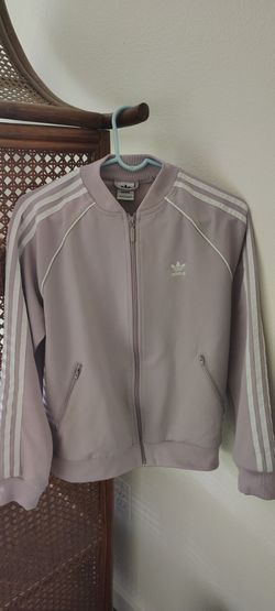 Adidas Originals Lilac Lavender SST Track Jacket - White 3-Stripes