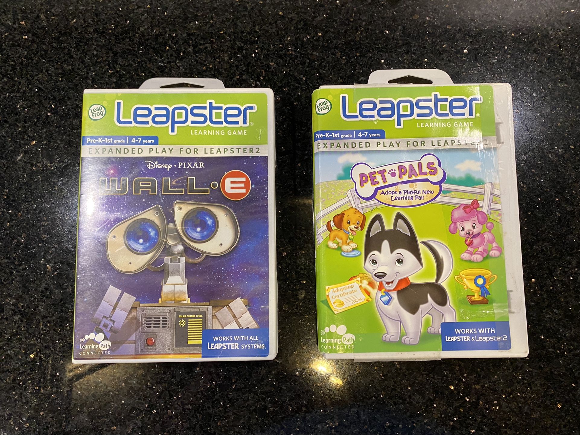 2 Leap Frog Leapster Games: Disney Pixar Wall-E & Pet Pals