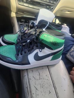 Air Jordan 1 High Green Black White Sneakers