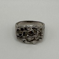 Sterling Silver Nugget Style Ring