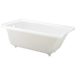 66 x 32 in. Acrylic Left-Hand Drain Rectangular Drop-in Bathtub in white