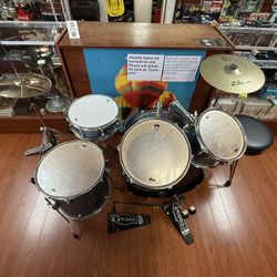 Encore 5pc Drum Set W Upgraded Hardware & Cymbals 