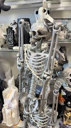 2 Black and Silver viral skeletons Jeweled Up