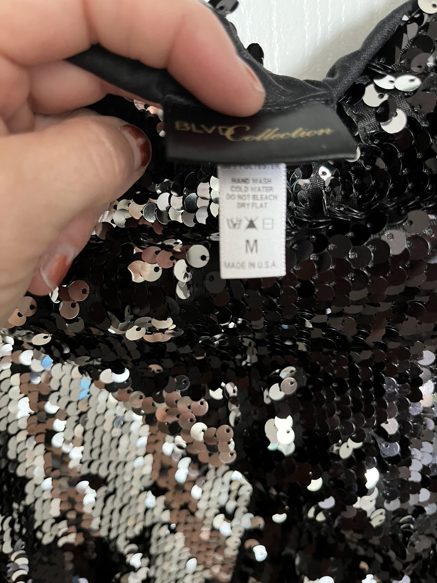Dark Gray Sequin Sheath Dress
