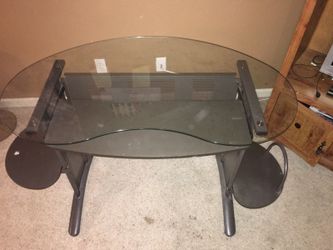 Glass top desk