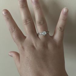 1 Carrot Masonite Ring, 925 Solid Sterling Silver