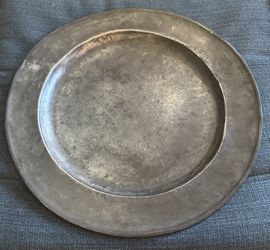 Antique 18th century French pewter platter 1/2 (not an exact match)