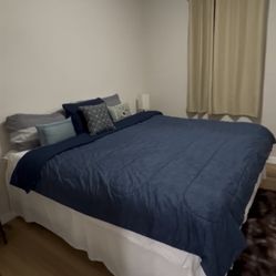 King Size Premium Quality Bed With Box Springs And Bedding