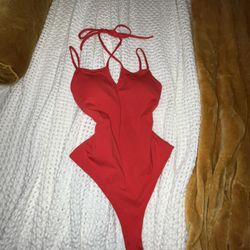 Red Bodysuit Size Small