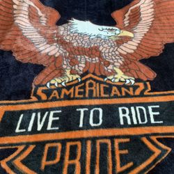 Harley Davidson Logo Blanket 
