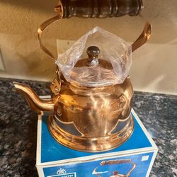 New Vintage Copper Tea Kettle