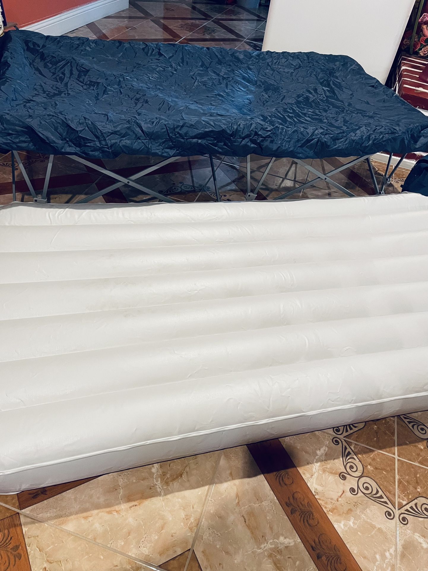 Camping Bed With Inflatable Air Mattress