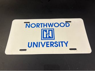 Northwood University Alumni Booster Sign Car Vanity Plastic Emblem Logo Vintage