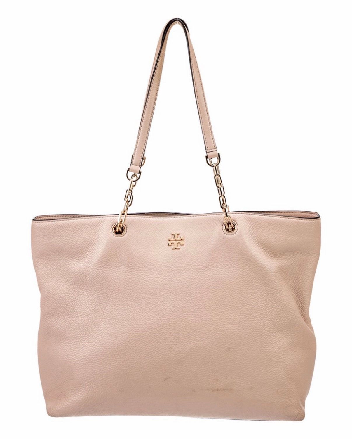 Tory Burch Pebbled Leather Chain Tote Excellent Condition