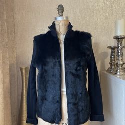 Zara Rabbit Fur Cardigan Size M