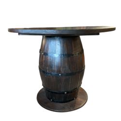 Wine Barrel Bar Table - One of a Kind!