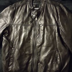 Brown Leather Jacket ( Large )